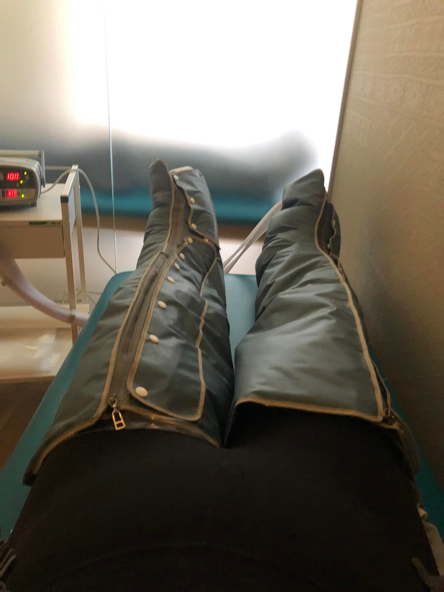 Pressoterapi-behandling för benen